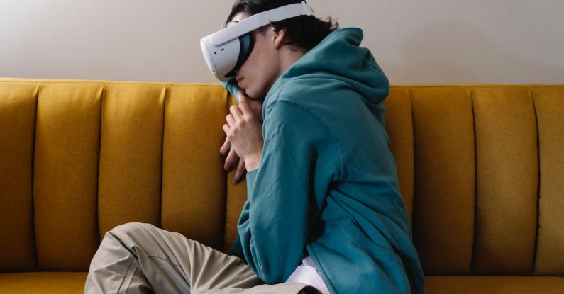 Living Experience - Man in VR headset sleeping on sofa
