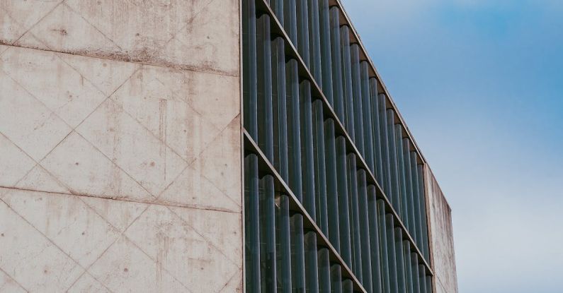 Theaters - A bird flying over a building with a blue sky