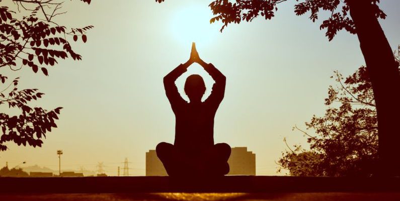 Yoga - Silhouette of Man at Daytime