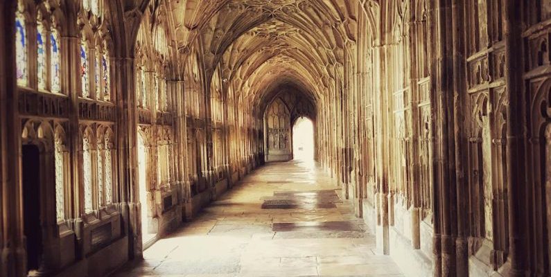 Cathedral - Brown Concrete Hallway